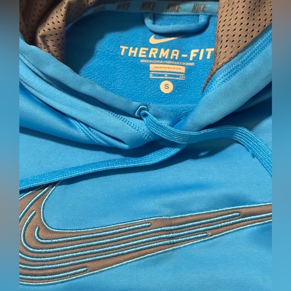 Nike Men Therma Fit Swoosh Pullover Hoodie Blue  Size: SMALL - Picture 3 of 6